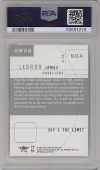 LeBron James from the 2003-04 SkyBox LE set graded by PSA and given an overall grade of 10.