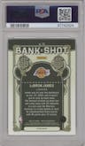 Lebron James from the 2023-24 Panini Mosaic set featuring a Mosaic parallel graded by PSA and given an overall grade of 9.