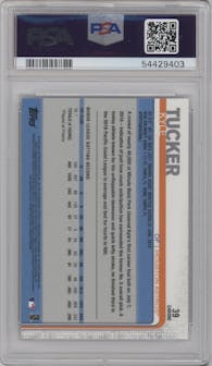 Kyle Tucker from the 2019 Topps Chrome set graded by PSA and given an overall grade of 10.