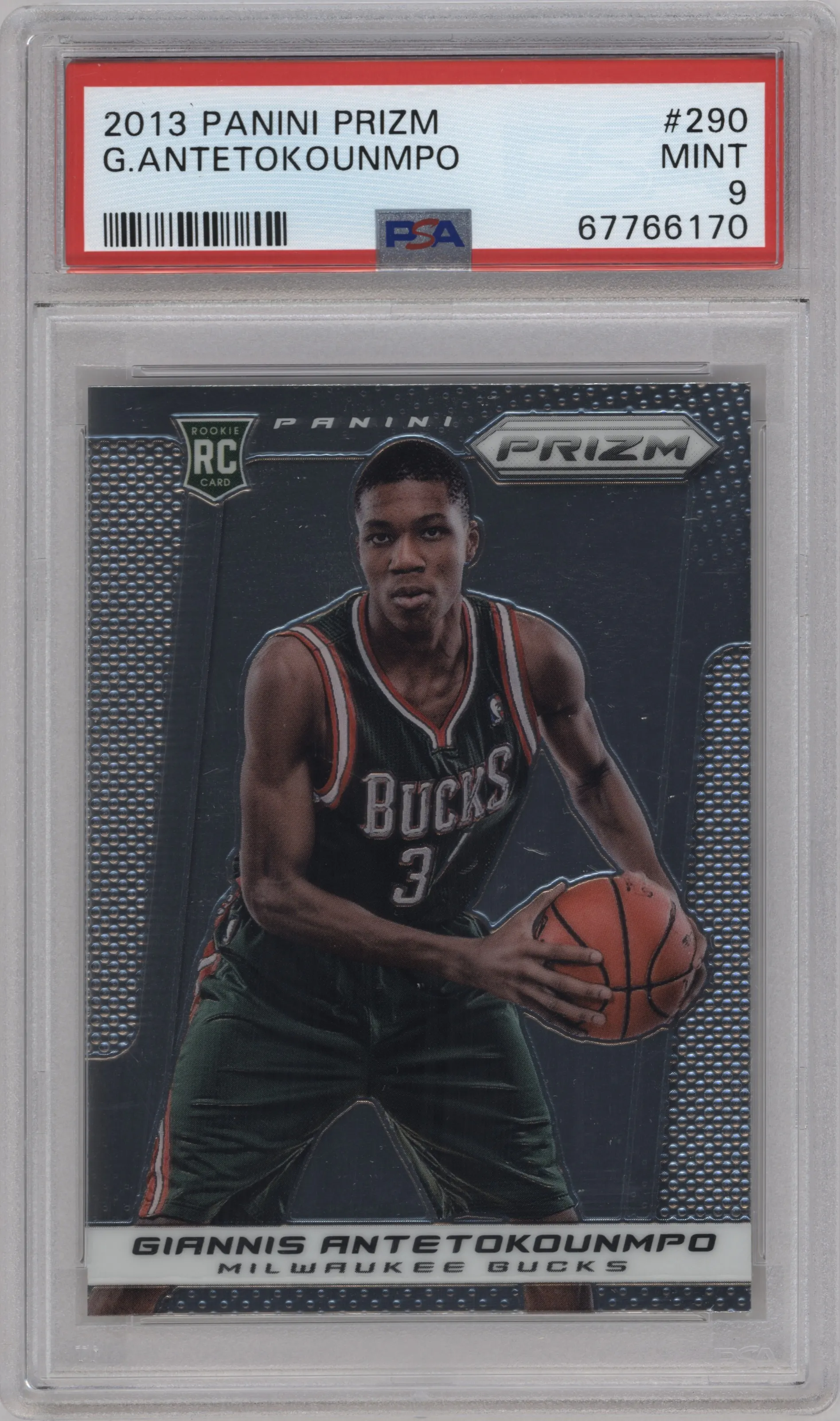 2013 Panini Prizm Giannis Antetokounmpo #290 PSA 9