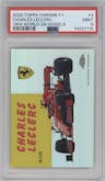 Charles Leclerc from the 2020 Topps Chrome F1  set graded by PSA and given an overall grade of 9.