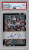 Dan Marino from the 2024 Finest set featuring a Black Refractor parallel graded by PSA and given an overall grade of 9.