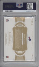 Josh Allen from the 2018 Panini Flawless set graded by PSA and given an overall grade of 10.