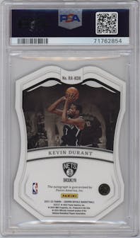 Kevin Durant from the 2021-22 Crown Royale set graded by PSA and given an overall grade of 9.