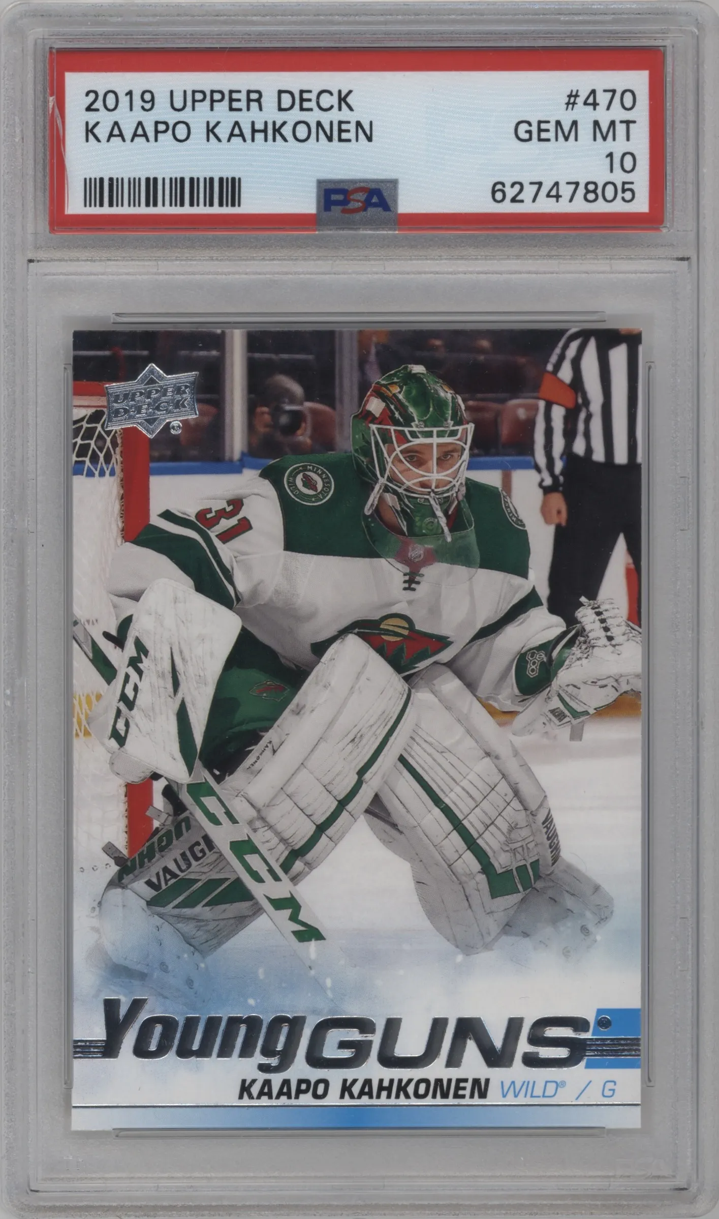 2019 Upper Deck Young Guns Kaapo Kahkonen #470 PSA 10