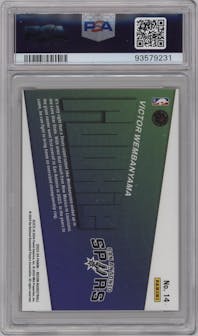 Victor Wembanyama  from the 2023-24 Panini Recon set graded by PSA and given an overall grade of 10.