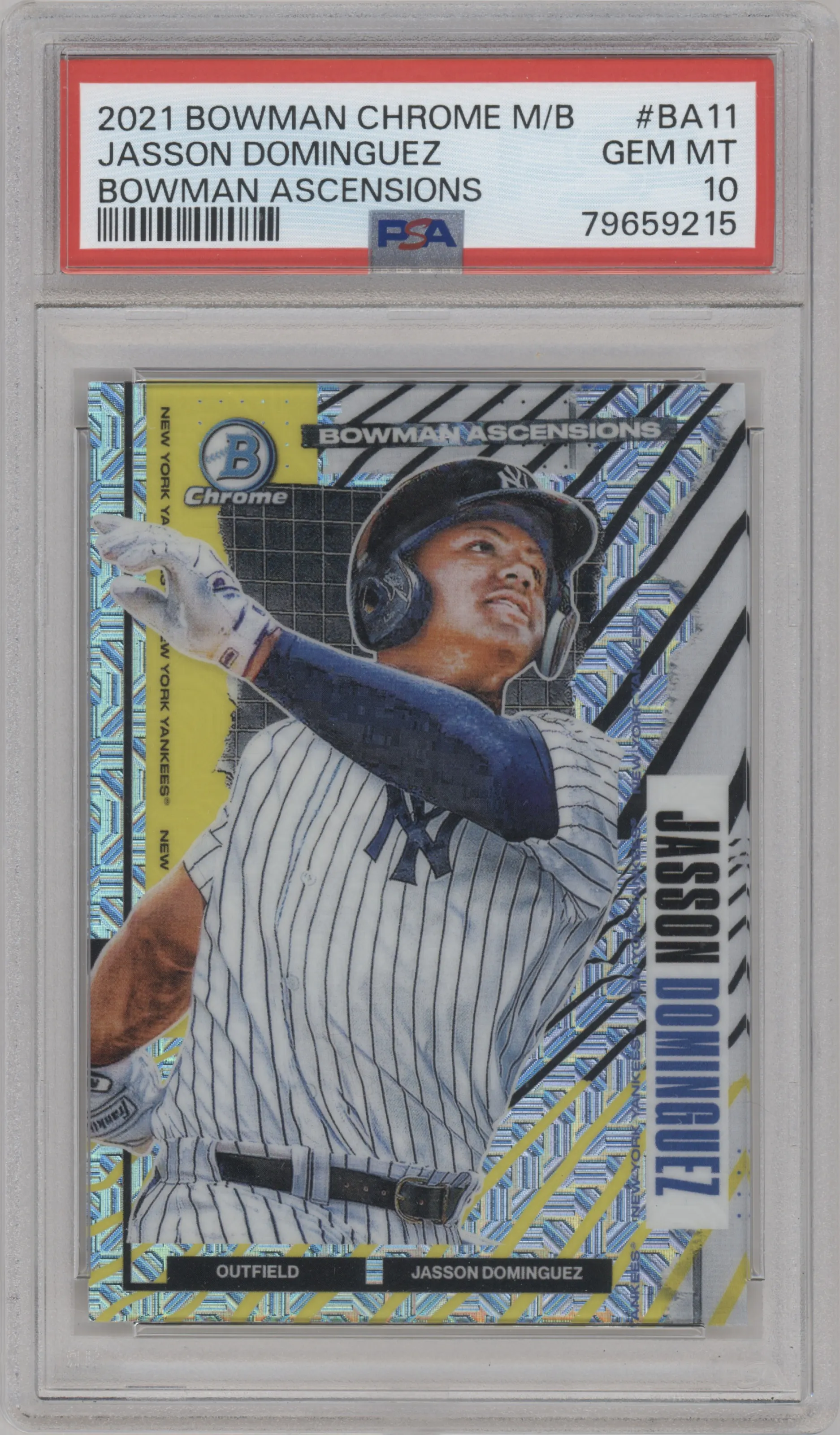 2021 Bowman Chrome Mega Box Bowman Ascensions Jasson Dominguez PSA 10