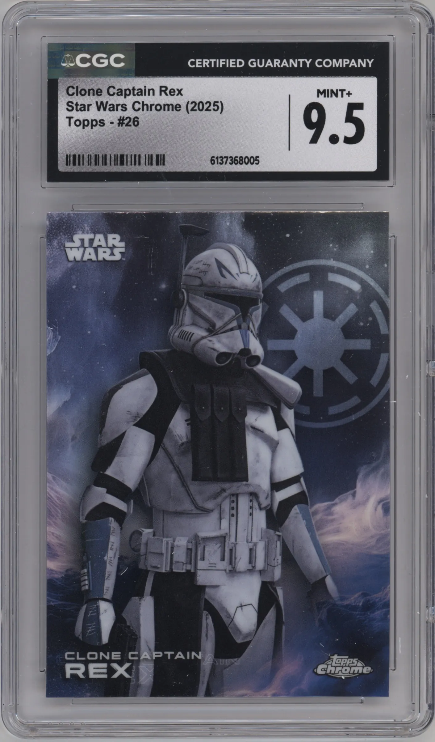 2025 Topps Chrome Star Wars Clone Captain Rex #26 CGC 9.5