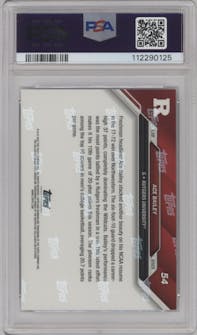 Ace Bailey from the 2024-25 Bowman U Now set featuring a Blue parallel graded by PSA and given an overall grade of 10.