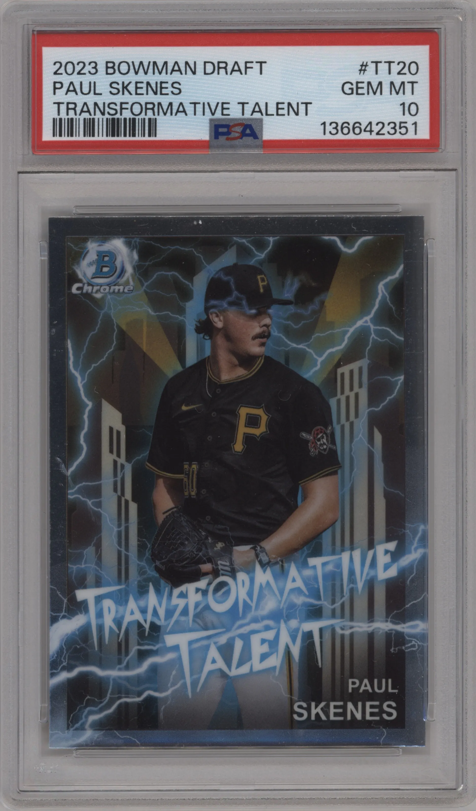 2023 Bowman Draft Transformative Tal. Paul Skenes #TT-20 PSA 10