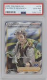 Professor's Research from the 2022 Pokemon SWSH set graded by PSA and given an overall grade of 10.