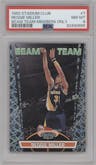 Reggie Miller from the 1992-93 Topps Stadium Club set featuring a Members Only parallel graded by PSA and given an overall grade of 8.