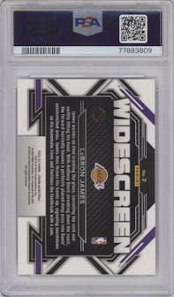 Lebron James from the 2022-23 Panini Prizm  set graded by PSA and given an overall grade of 10.