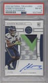 Kenneth Walker III from the 2022 Panini National Treasures set graded by PSA and given an overall grade of 8.