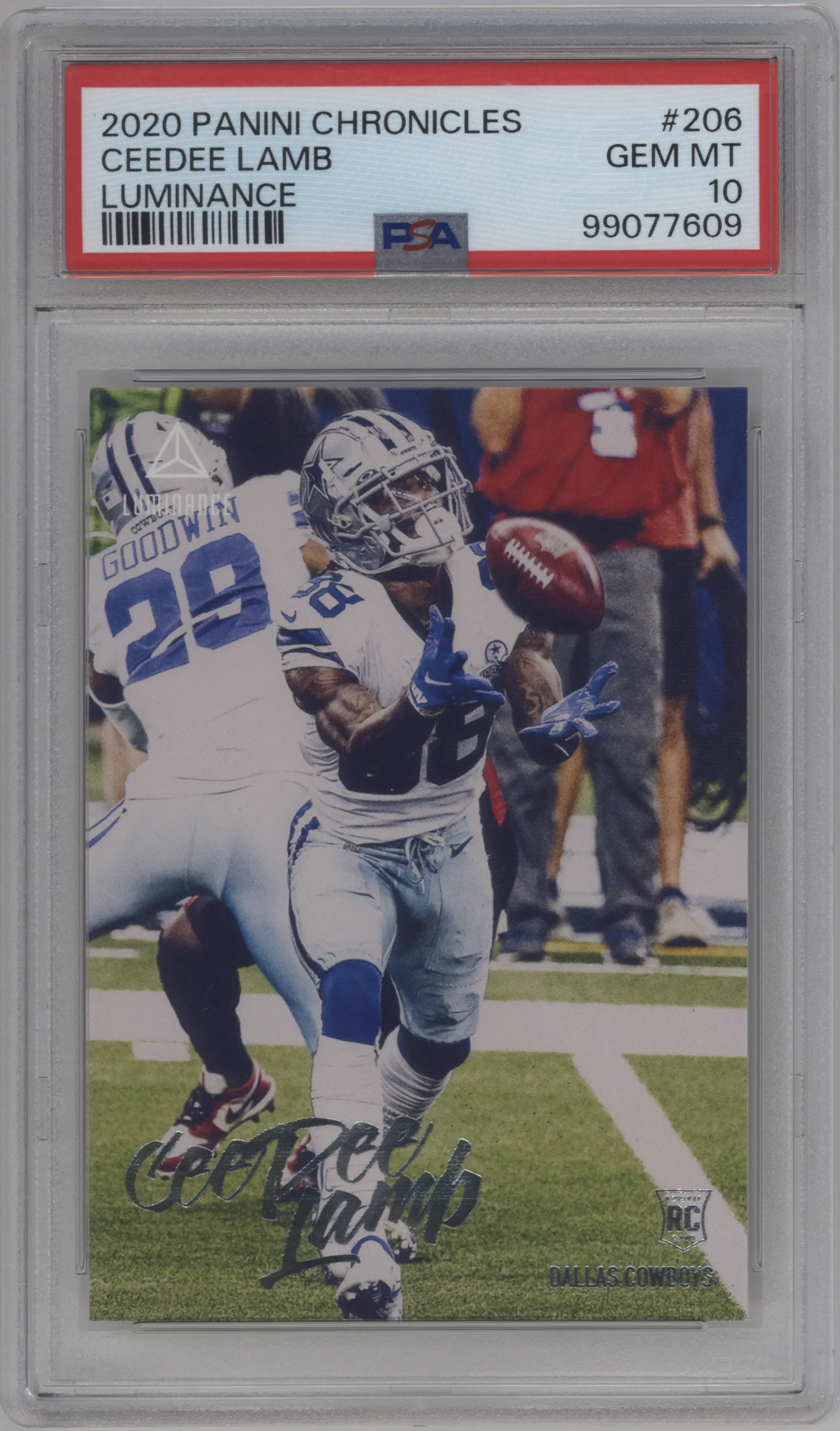 2020 Panini Chronicles Luminance CeeDee Lamb PSA 10