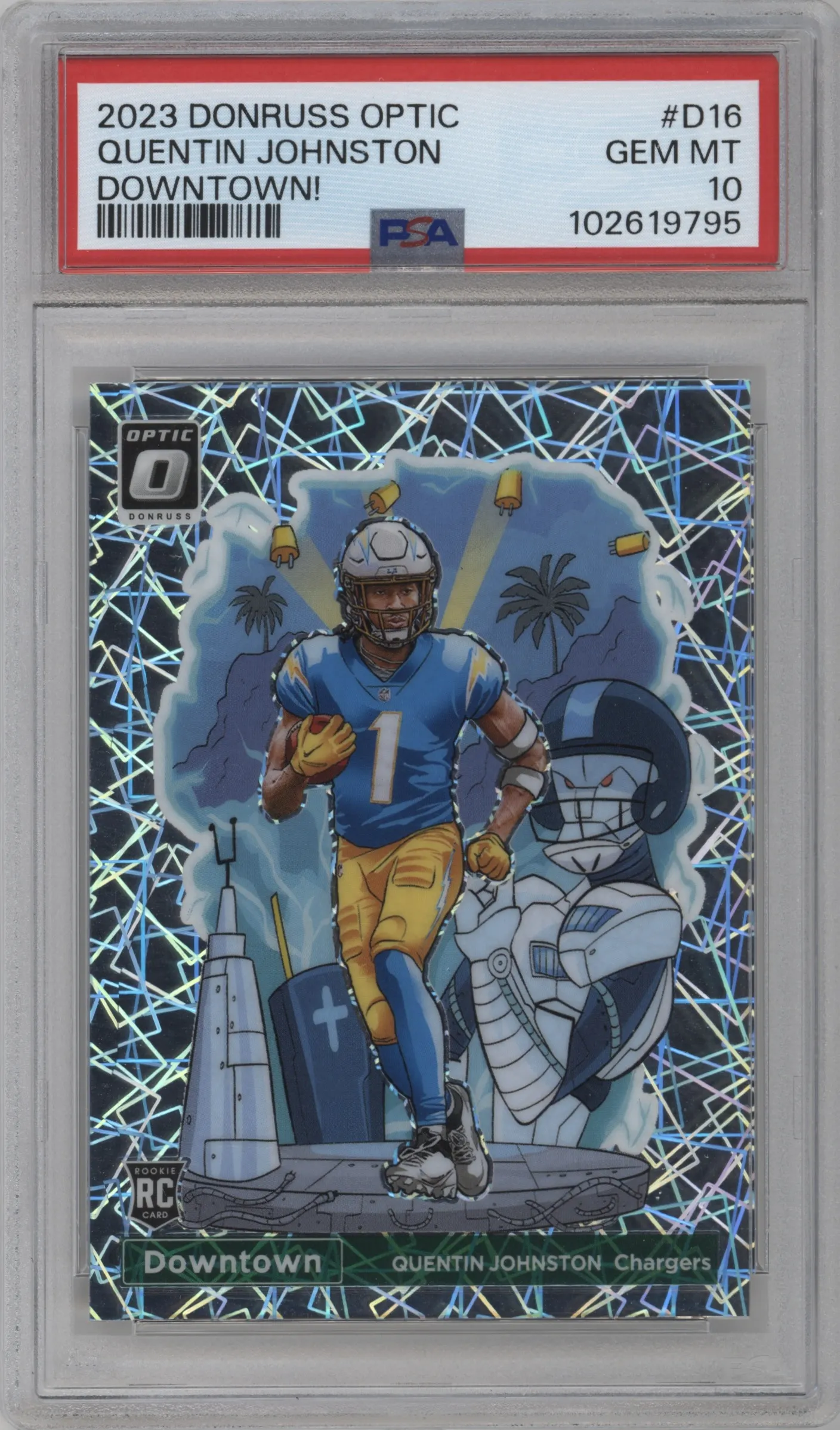 2023 Donruss Optic Downtown Quentin Johnston #D-16 PSA 10