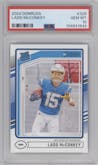 Ladd McConkey from the 2024 Donruss set graded by PSA and given an overall grade of 10.