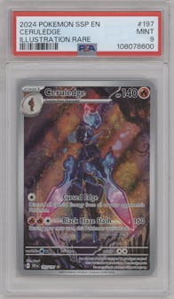 Ceruledge from the 2024 Pokemon SV set graded by PSA and given an overall grade of 9.