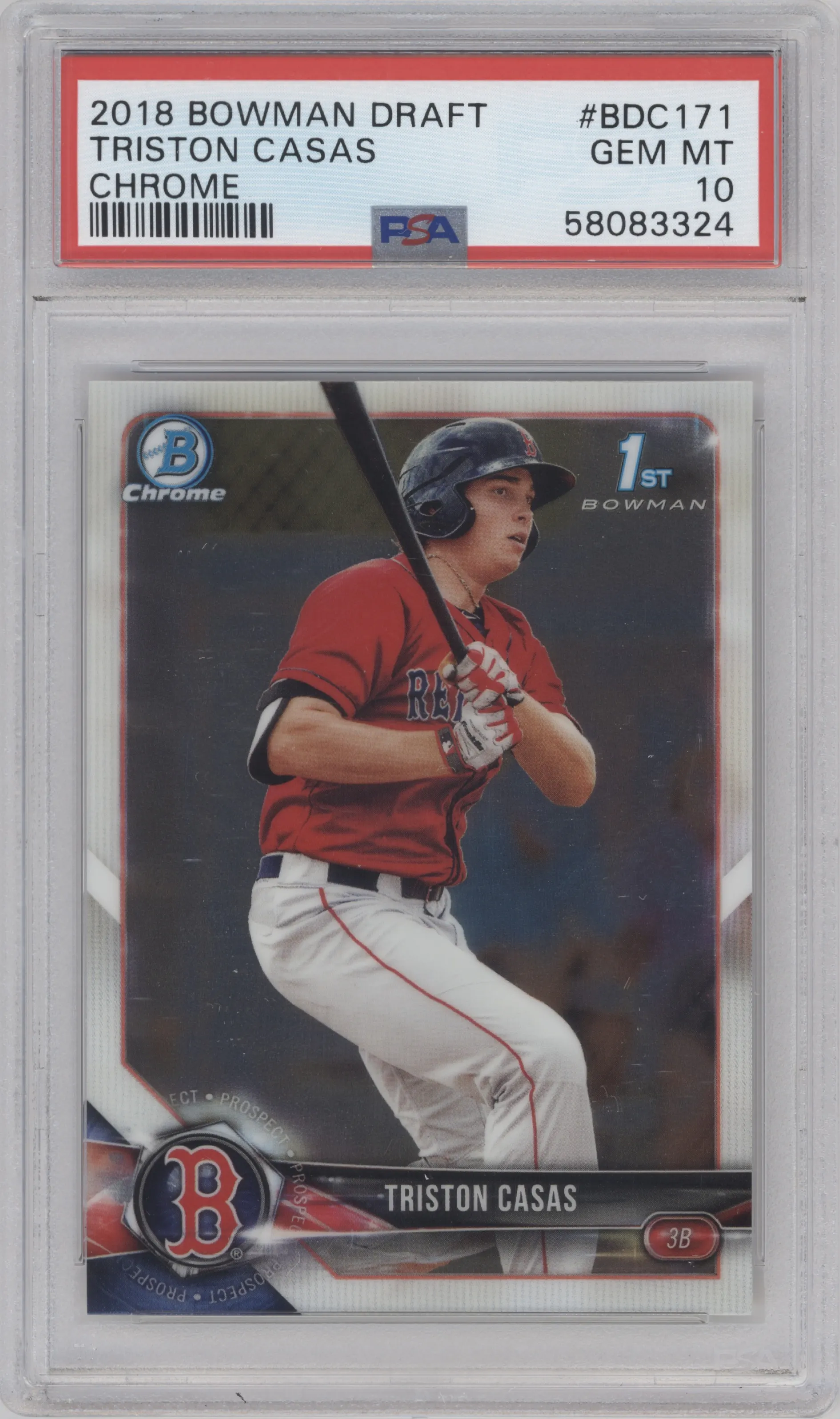 2018 Bowman Draft Chrome Triston Casas PSA 10
