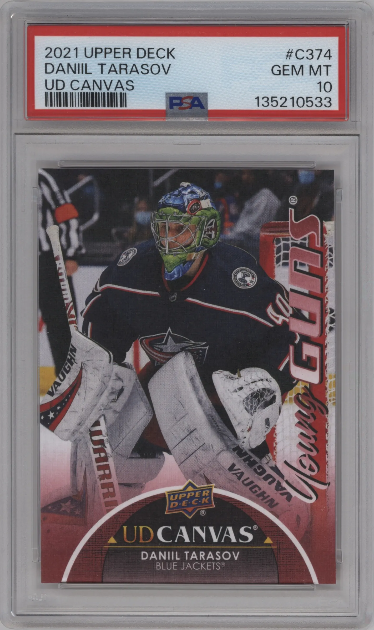 2021 Upper Deck Extended Series Canvas Young Guns Daniil Tarasov #C374 PSA 10