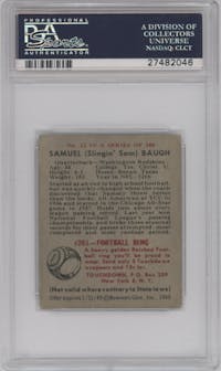 Sammy Baugh from the 1948 Bowman set graded by PSA and given an overall grade of 2.5.