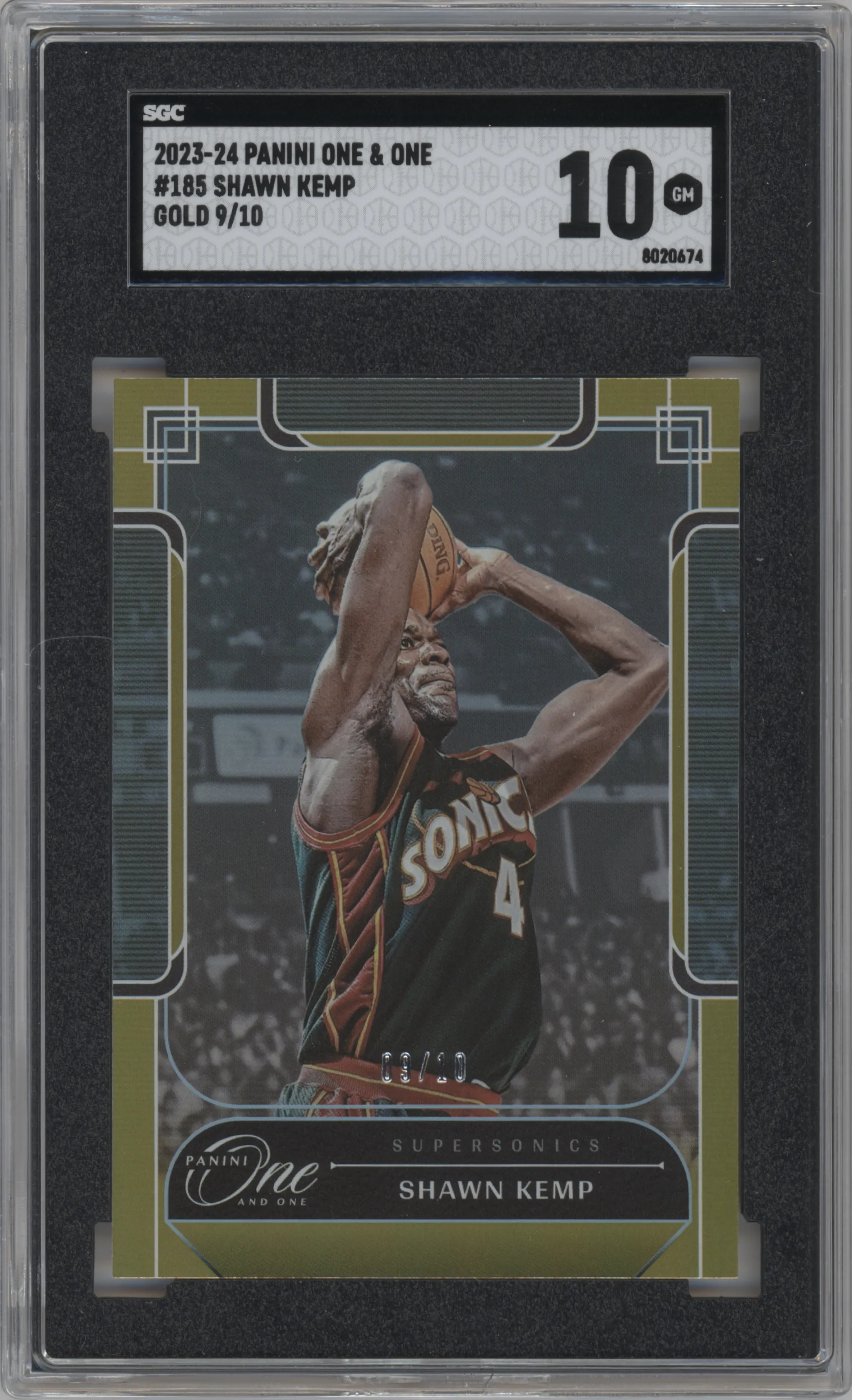 2023 Panini One and One Shawn Kemp Gold #185 SGC 10