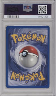 Kingdra from the 2000 Pokemon Neo Genesis set graded by PSA and given an overall grade of 6.