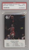 Michael Jordan from the 1988 Fournier Estrellas set graded by PSA and given an overall grade of 10.