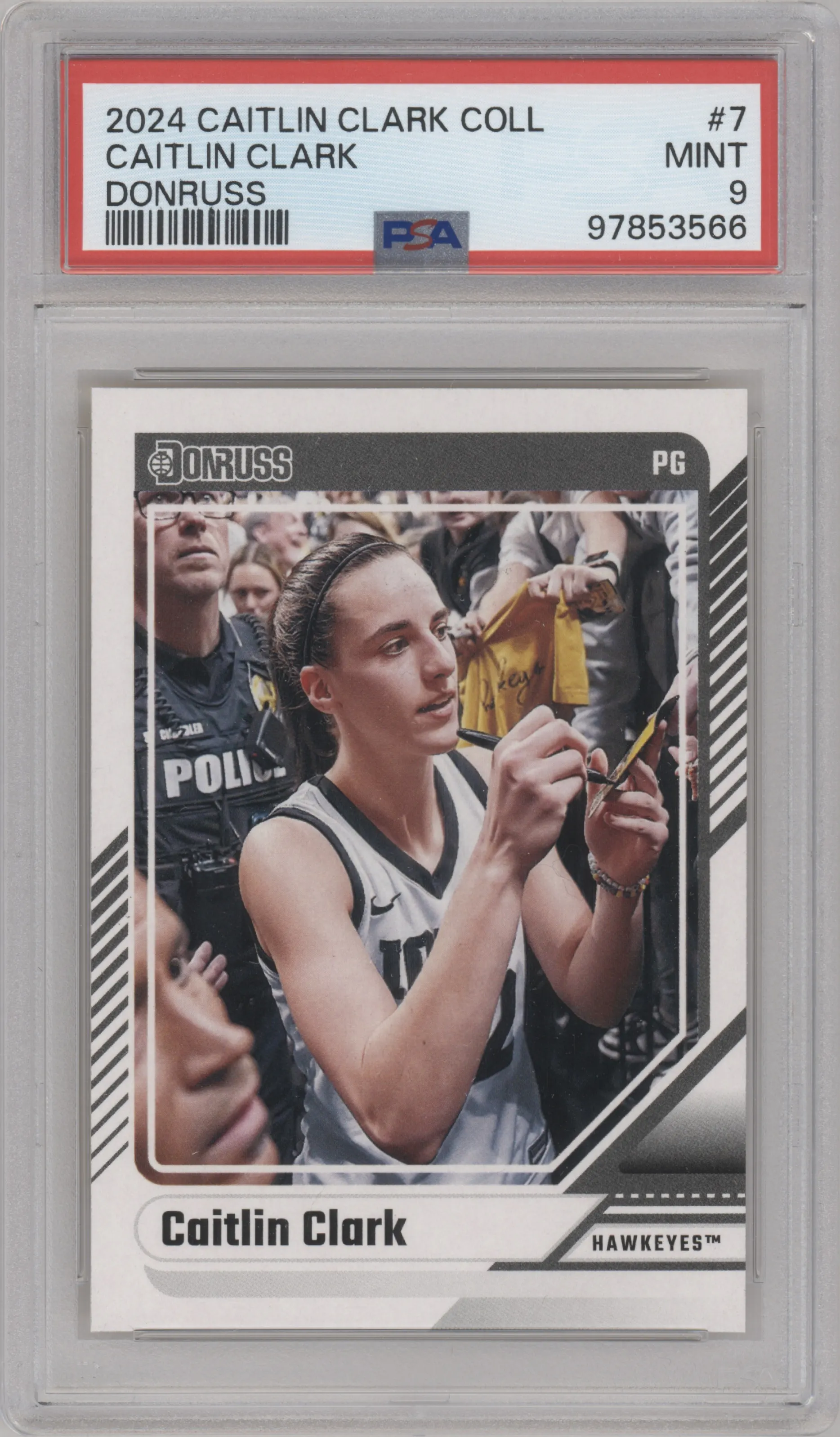 2024 Panini Caitlin Clark Collection Caitlin Clark #7 PSA 9