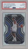 Anthony Edwards from the 2020-21 Panini Prizm set featuring a Silver Prizm parallel graded by PSA and given an overall grade of 10.
