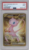 Mew ex from the 2023 Pokemon SV set graded by PSA and given an overall grade of 9.