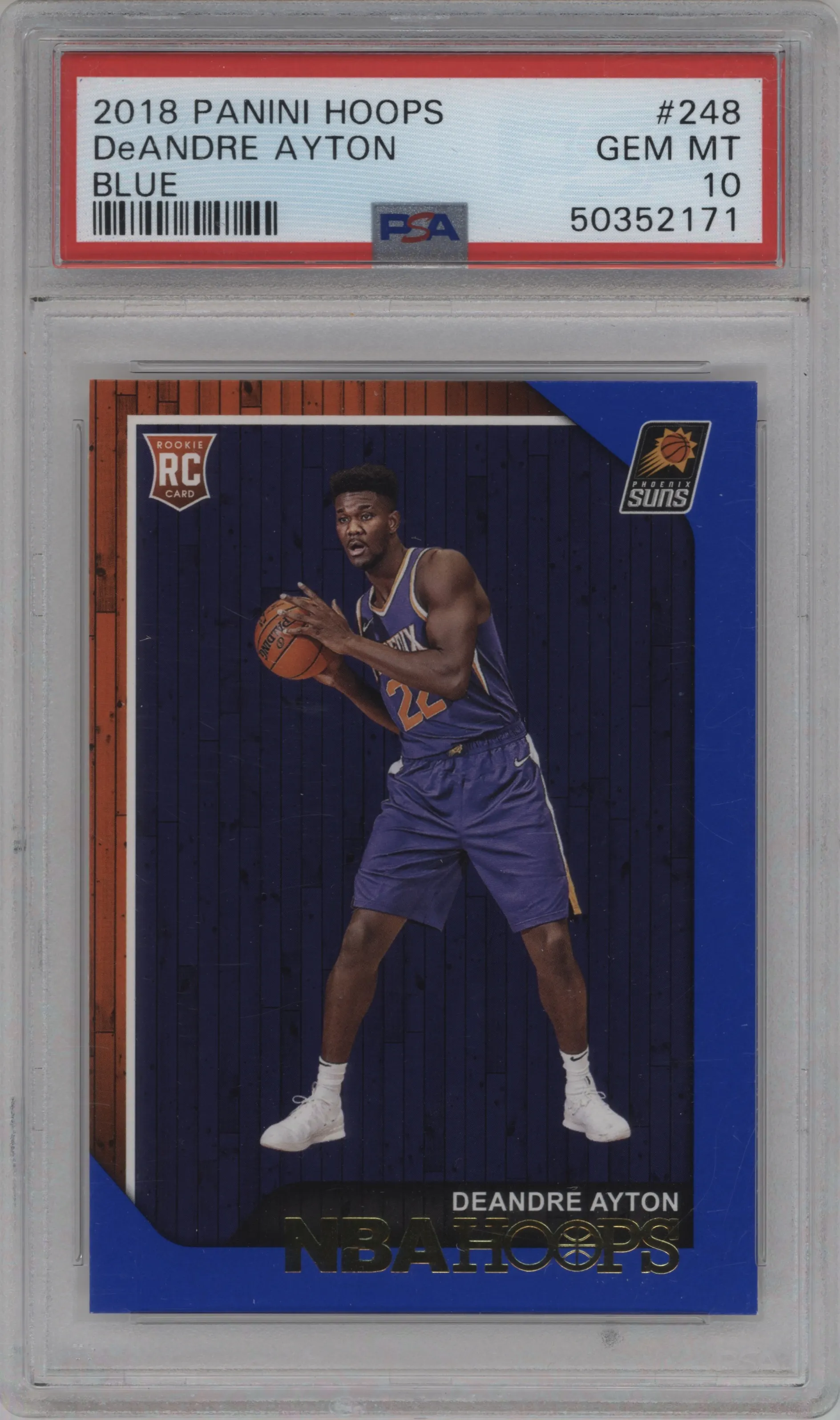 2018 Panini NBA Hoops Deandre Ayton Blue #248 PSA 10