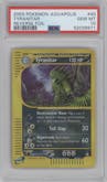 Tyranitar from the 2003 Pokemon E-CARD set graded by PSA and given an overall grade of 10.