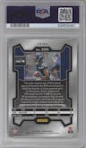 Jaxon Smith-Njigba from the 2023 Panini Prizm set featuring a Green Prizm parallel graded by PSA and given an overall grade of 10.
