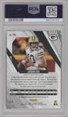 Jordan Love from the 2023 Panini Phoenix set featuring a Green parallel graded by PSA and given an overall grade of 10.