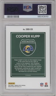 Cooper Kupp from the 2023 Donruss Optic set graded by PSA and given an overall grade of 10.