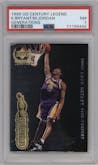Kobe Bryant / Michael Jordan from the 1998-99 Upper Deck Century Legends set graded by PSA and given an overall grade of 7.