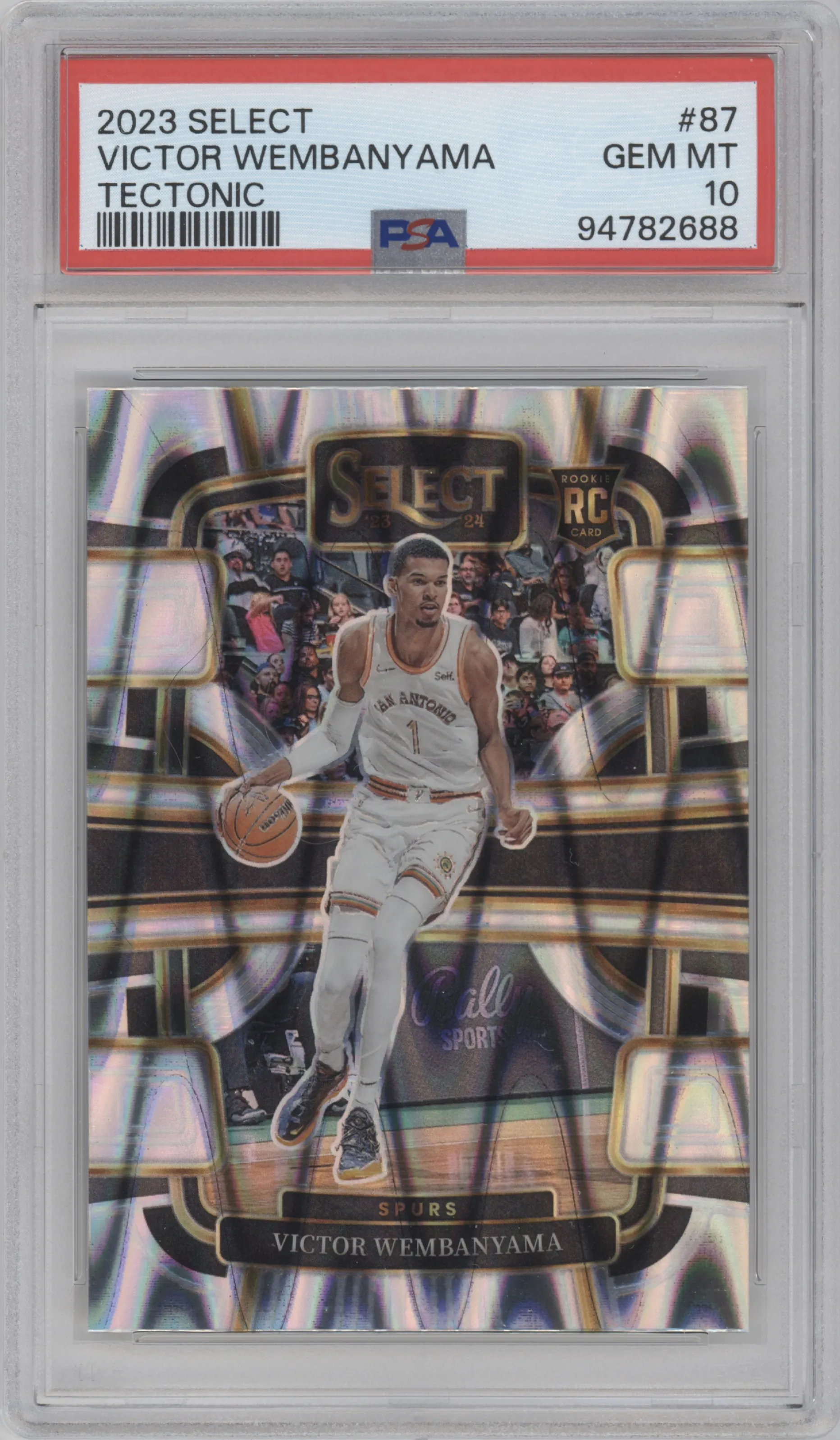 2023 Panini Select Victor Wembanyama Tectonic #87 PSA 10