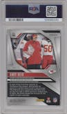 Andy Reid from the 2024 Panini Prizm set featuring a Navy Camo parallel graded by PSA and given an overall grade of 9.