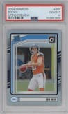 Bo Nix from the 2024 Donruss set graded by PSA and given an overall grade of 10.