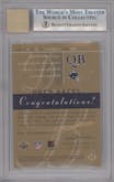 Drew Brees from the 2003 Upper Deck SP Signature Edition set featuring a Red Ink parallel graded by Beckett and given an overall grade of 9.