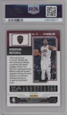 Donovan Mitchell from the 2023-24 Panini Contenders Optic set featuring a Gold parallel graded by PSA and given an overall grade of 10.