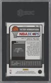 Victor Wembanyama from the 2023-24 Panini Hoops Premium Stock set featuring a Silver parallel graded by SGC and given an overall grade of 10.