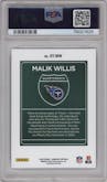 Malik Willis from the 2022 Panini Donruss set graded by PSA and given an overall grade of 10.