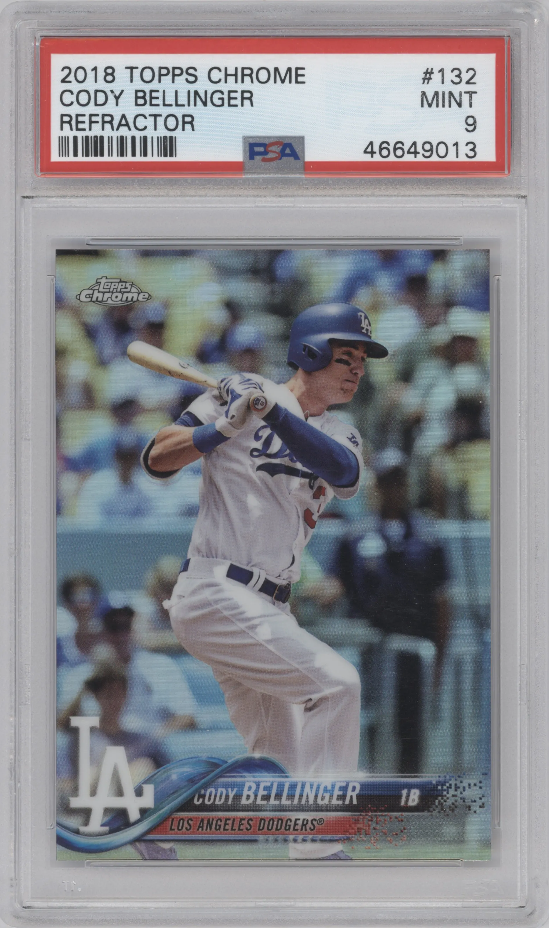 2018 Topps Chrome Cody Bellinger Refractor PSA 9