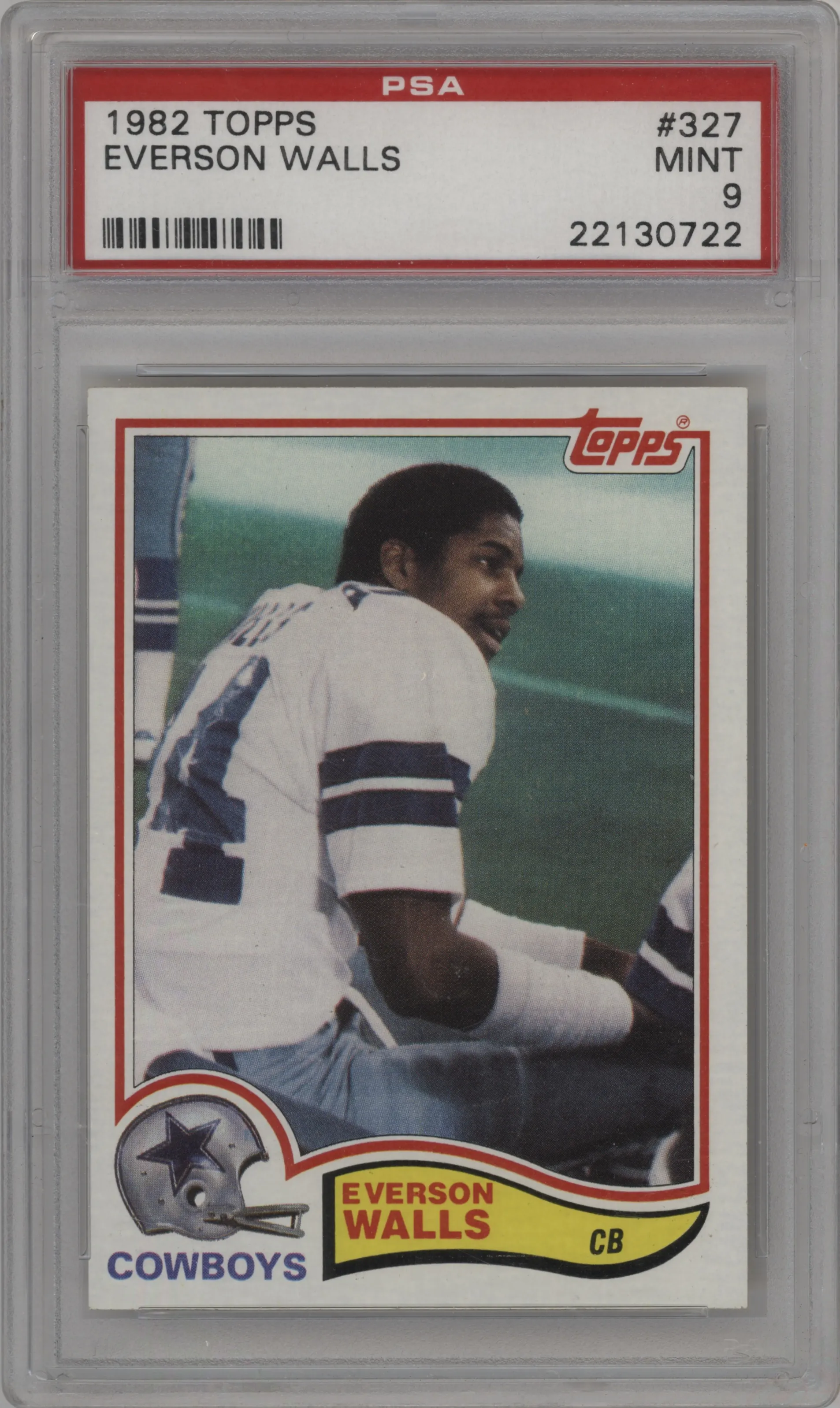 1982 Topps Everson Walls #327 PSA 9
