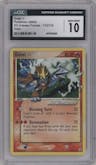Entei Gold Star from the 2005 Pokemon EX set graded by CSG and given an overall grade of 10.