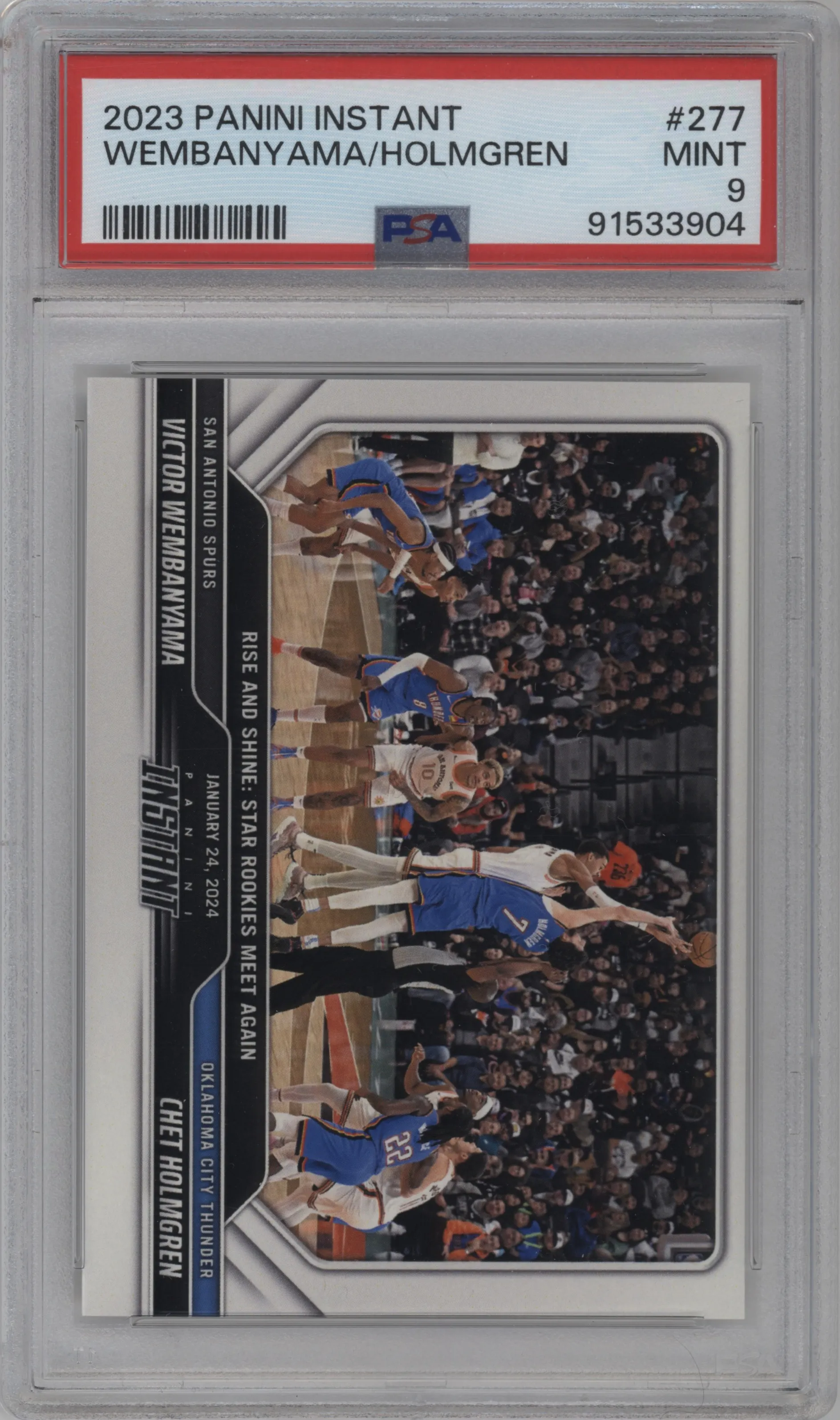2023 Panini Instant NBA Victor Wembanyama/Chet Holmgren PSA 9