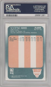 Scottie Pippen from the 1988-89 Fleer set graded by PSA and given an overall grade of 9.