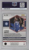 Tyrese Maxey from the 2020-21 Panini Mosaic set featuring a Reactive Blue parallel graded by PSA and given an overall grade of 10.